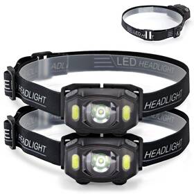 Maxopro 850037783069 Led Headlamp Flashlight 2 Pack Inch 4 Modes Shockproof Ipx4 Waterproof Wit