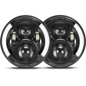 J002-b-xc-2pc-mgl Mgllight Dot Approved Jk Halo Headlights H6024 7 Inch Led Round Turn S