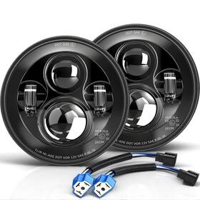 J003a-b-xc-2pcs-mgl Mgllight Dot Approved 7 Inch Halo Led Headlight Kit H4 High Low Beam - H6024 Plug And