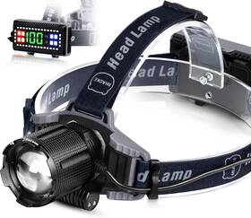 Miaoke 708858873196 Led Headlamp Usb Rechargeable 100000 Lumen Waterproof 4 Modes With Power