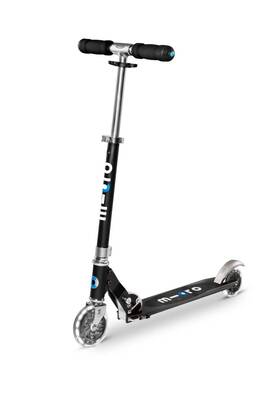 Spr10lblk Micro Kickboard Sprite Led 2 Wheeled Fold-to-carry Lightweight Swiss-