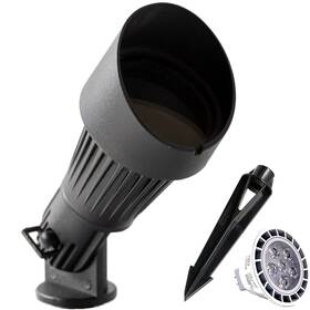 Mik Solutions 698869082086 Led Spot Light 116 - Aluminum Black Modern Outdoor Spotlight 7w 12v 490lumen