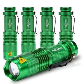 Dz204 Mikafen 5 Pack Mini Flashlights Led Flashlight 300lm Zoomable Tactical Flashl
