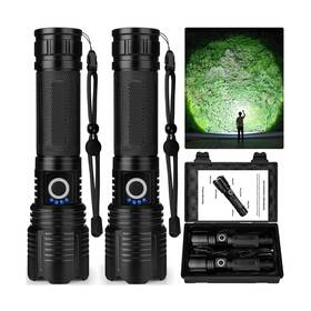 P126 Milaoshu 2 Pack Flashlight Rechargeable 99 000 High Lumen Super Bright Rech... Fast Ship