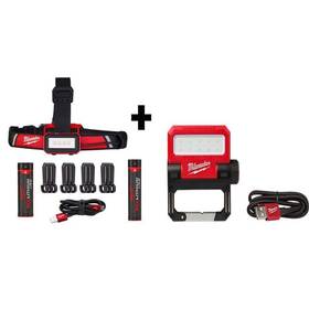 2115-21-2114-21x Milwaukee 600 Lumens Led Redlithium Usb Low-profile Hard Hat Headlamp And 550