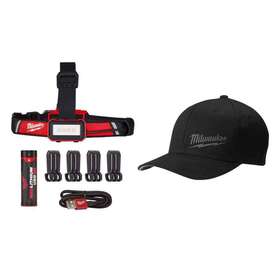 2115-21-504b-lxl Milwaukee 600 Lumens Led Redlithium Usb Low-profile Hard Hat Headlamp With Large/extra