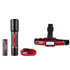2115-21 Milwaukee 2162-21 2 000 Lumens Redlithium Usb Slide Focus Flashlight And 600 Led