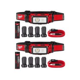 2163-21-2163-21 Milwaukee Hard Hat Headlamp 600 Lumens Dust Impact Water Resistant Aluminum
