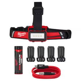 Milwaukee 313106569525 Hard Hat Headlamp Light 600 Lumens Led Usb Rechargeable Low Profile