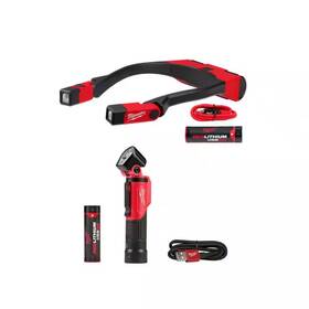 Milwaukee 445024325334 400 Lumens Led Redlithium Rechargeable Neck Light And 500 Pivoting Re