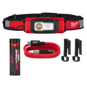 Milwaukee 445031679680 600 Lumens Led Redlithium Usb 360-degree Visibility Hard Hat Headlamp