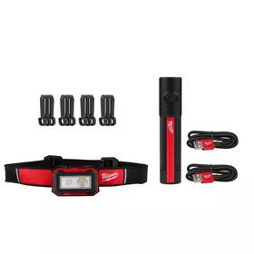 Milwaukee 744110589825 450 Lumens Internal Rechargeable Headlamp And Task Light With 500 Edc Intern