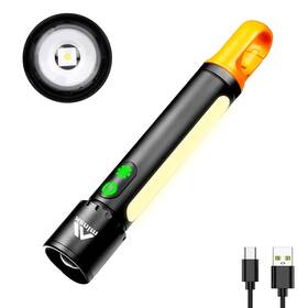 Mf-x725 Minsk 1000 Lumen Rechargeable Flashlight With Cob Sidelight Ipx5 Waterproof 9 Modes