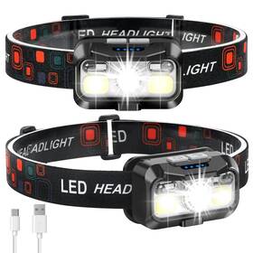 Mioisy 974528560619 Headlamp Rechargeable Led Head Lamp Outdoor With White Red Lights 1200 Lumen Sup