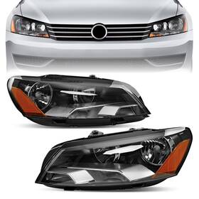 Vw2503148 Misakomo Vw2502148 Headlights Assembly - Chrome Housing Headlamps Pair Compatible With Volkswage