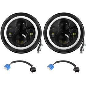 Mo2020-fba Moclever 7 Inch Led Headlights With Halo 2pcs 6000lm Round Headlamp For