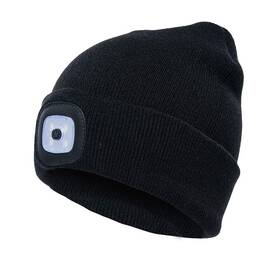 Mofek 608119943265 Rechargeable Led Beanie Cap Hands Free Flashlight Lighted Headlamp Hat