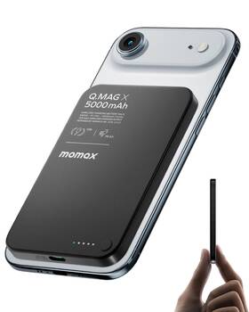 Ip116a Momax Q.mag Magnetic Power Bank 5000mah 0.3 Inch Ultra Slim Portable Charger Bat