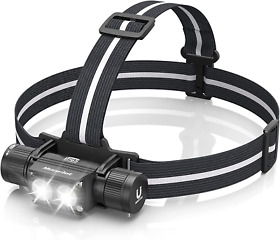 Morpilot Headlamp Ultra Bright 1200 Lumens Led Headlight Rechargeable Camping