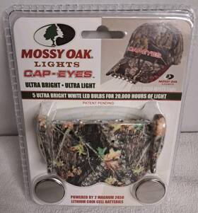 Mossy Oak 023614040439 New Lights Cap Eyes Clip On Hunting 5 Led Flashlight With Batteries