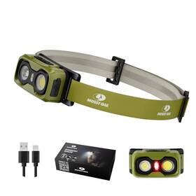25006 Mossy Oak 600 Lumens Led Headlamp Headlight Rechargeable With White And Red Lights