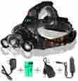 Moto6 Izeeker Waterproof Led Headlamp Headlight With 3 Bulbs Cree T6 Bright 4 Modes