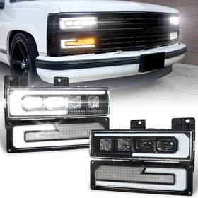 Lwpht01 Movotor Led Headlight Assembly 500% Bright Anti-glare Headlights With Welcome Drl Tur