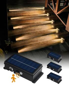 By05 Mrzxy Solar Step Lights For Outside Motion Sensor Pathway Light Outdoor Water