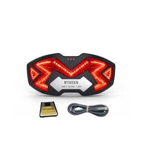 Mt001 Mtseeen Mototcycle Helmet Brake Light Jet Black Color Real Waterproof Moto... Fast Ship