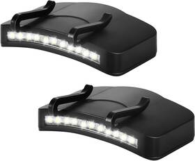 Mudder-2246 Mudder 744759441324 2 Pcs Hat Light Clip 11 Led Cap Lights On Battery Powered Br