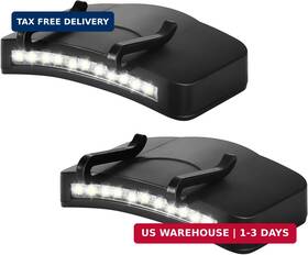 Mudder 860013159870 2 Pcs Hat Light Clip 11 Led Cap Lights On Battery Powered Br