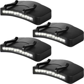 Mudder-14983 Mudder 4 Pieces Led Clip On Cap Lights Usb Rechargeable Flashlight Waterproof