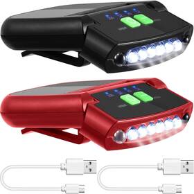 Mudder-ikjw637 Mudder Led Clip On Cap Lights Usb Rechargeable Flashlight Waterproof