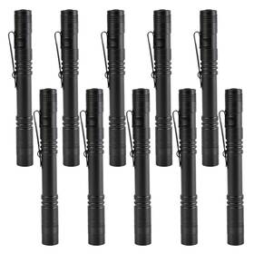 S356 Mviocs 10 Pieces Mini Small Led Flashlight Handheld Pen Light Flashlights With Clip