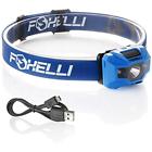 Mx200n Foxelli Usb Rechargeable Headlamp Flashlight Lumen Up To Hours Of