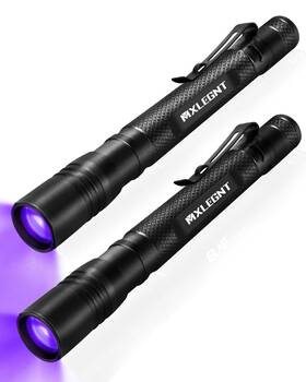 Fl16-uv Mxlegnt Flashlight Black Light 2 Pack 395 Nm Uv Blacklight Mini Led Pocket Pen Torch