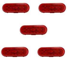 60250r Mytee Products 199145021138 5pk 6.5 Inch Red Oval 26d Led Brake Ght For Ptr 379 - Replaces