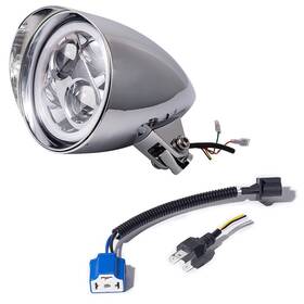 M31-041-nm-1-yw Naamotomox New Cree Led Version Chrome Billet 5 3/4 Inch Custom Headlight Head Lamp Tri-