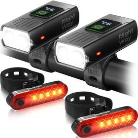 Nagevsem 199874556789 Bike Lights Set Led Super Bright Usb-c Rechargeable Headlight And Taillight W