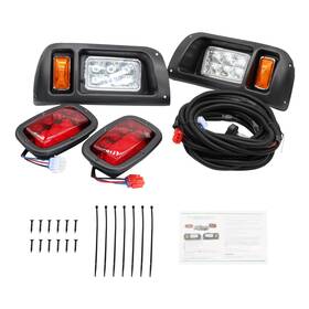 Na-597024-126857-ka Nakkaa Headlights &tail Lights Kit Compatible With Club Car Ds G&e Golf Cart 1993 Up