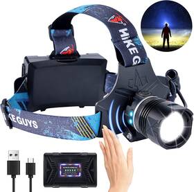 Ndeplis 313028985984 Led Rechargeable Headlamp Headlight 90000 Lumens Super Bright With 6 Modes And Ip
