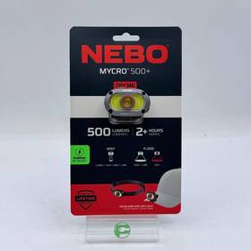 Neb-hlp-0016 Nebo New Mycro 500 Lumens Rechargeable Headlamp And Cap Light