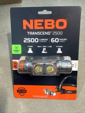 Neb-hlp-0050 Nebo Transcend 2500 Headlamp Work Light Neb-hlp-0050 Nebo Transcend 2500 Headlamp Work Light