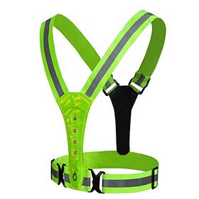 Aub09t23n78z Nenex Reflective Running Gear Vest - Led Usb Rechargeable Mens Or Womens Safety V