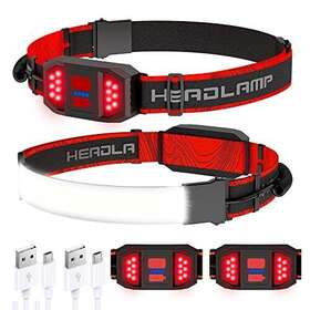 Nesdcc 689908455664 Headlamp Rechargeable 2-pack Head Lamp Flashlight Light Hard Hat