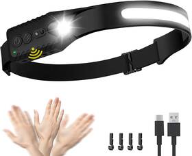 Lx200 Nessciera 711181224139 Rechargeable Led Headlamp With 400 Lumen 230 Beam Motion Sensor Waterproof
