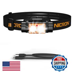 B092ywp3b9 Nicron Headlamp Rechargeable High Bright 1500 Lumens 180 Rotating Aluminum Led