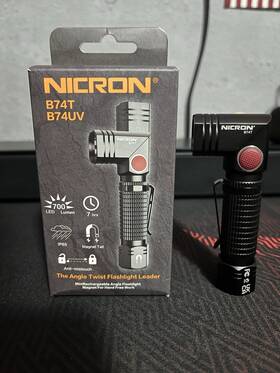B74t Nicron Red Light Flashlight Rechargeable Led White 700 Lumen With