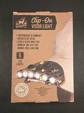 Nifty 816846027275 6 Led Camouflage Clip-on Hat Light Flashlight Camo