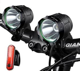 Eyes-2400 Night Eyes Bp-l1200 Lumens 1200lmx2 Mountain Bike Headlight Light -recharge